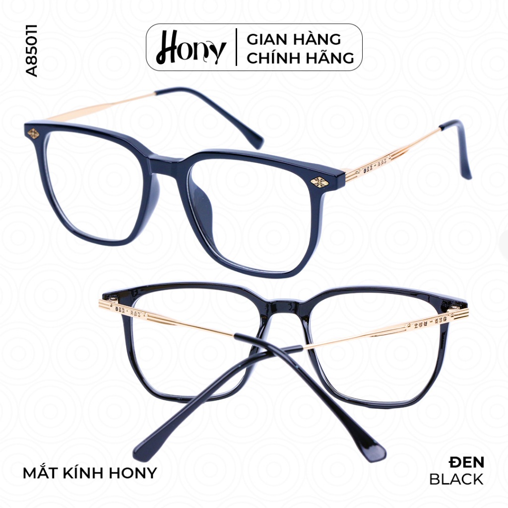 Mắt kính Nữ thời trang HONY - Gọng kính vuông bo tròn cách điệu thời trang A85011