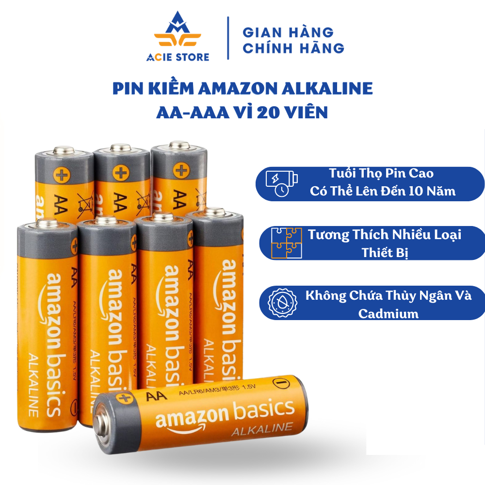 Pin Kiềm AA / AAA Alakaline Amazon Vỉ 20 Viên Chính Hãng Pin Tiểu, Pin ...