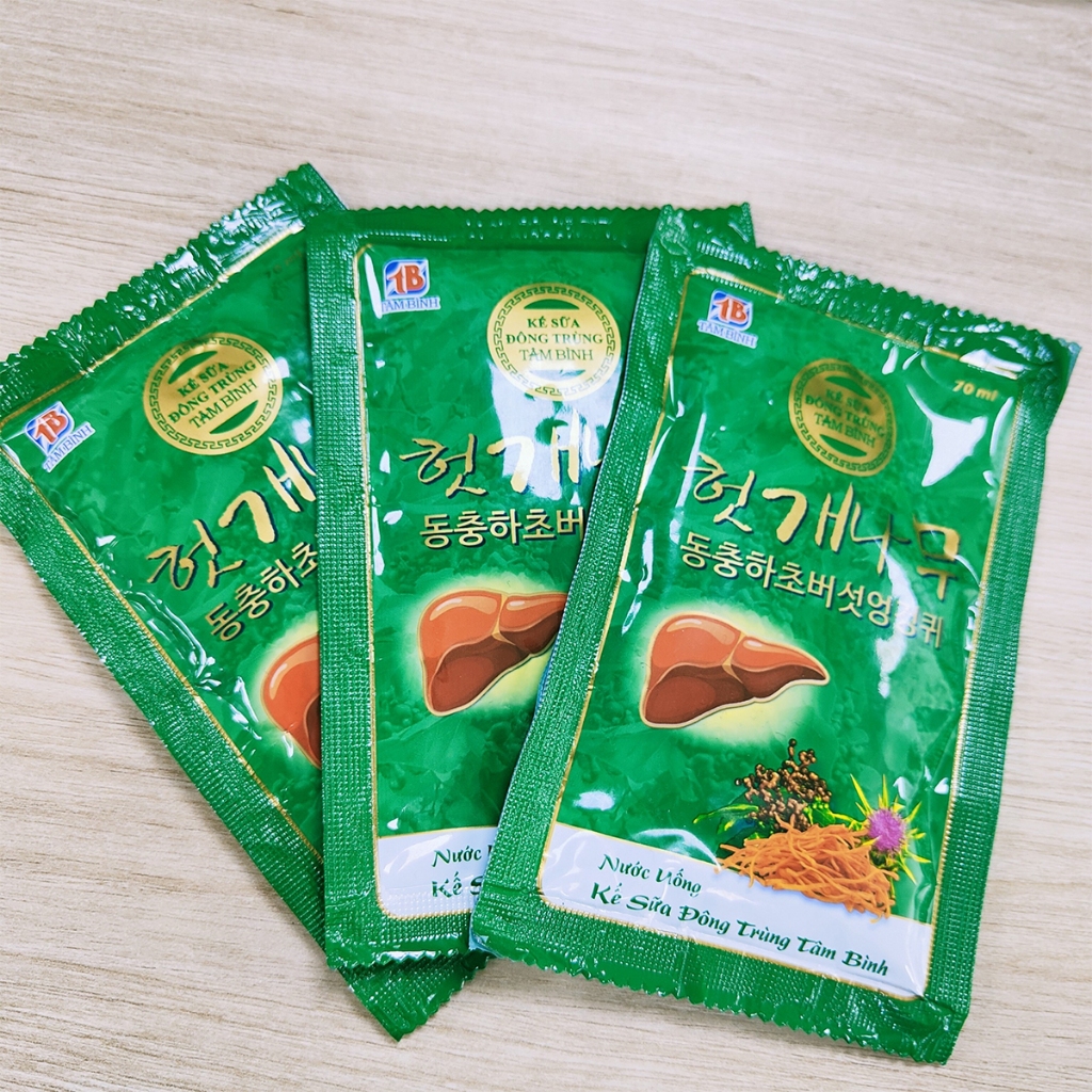 [Tặng trải nghiệm] 2 gói nước uống Kế sữa Đông trùng Tâm Bình - Dùng trước và sau khi uống rượu, bia