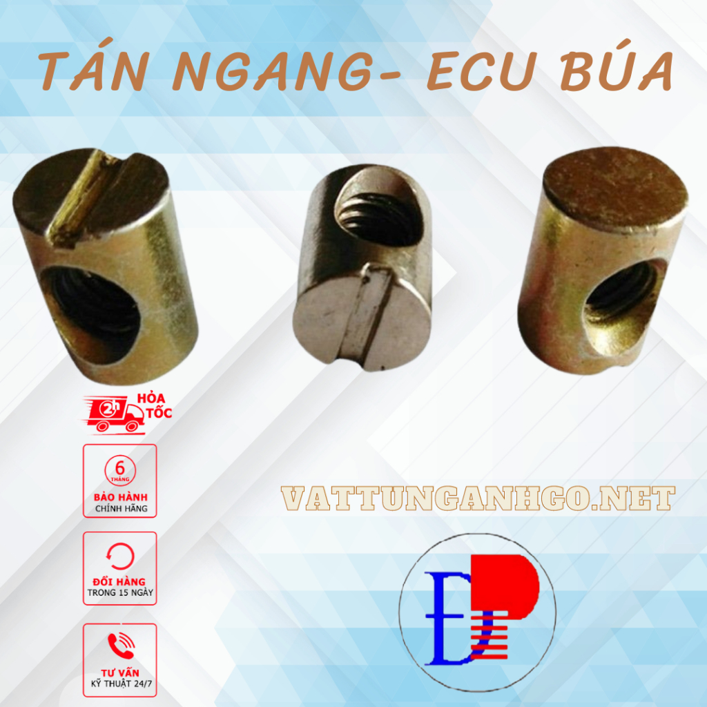 combo 10 con Tán ngang, ecu búa, đai ốc búa. Kích thước thông dụng M6 ...