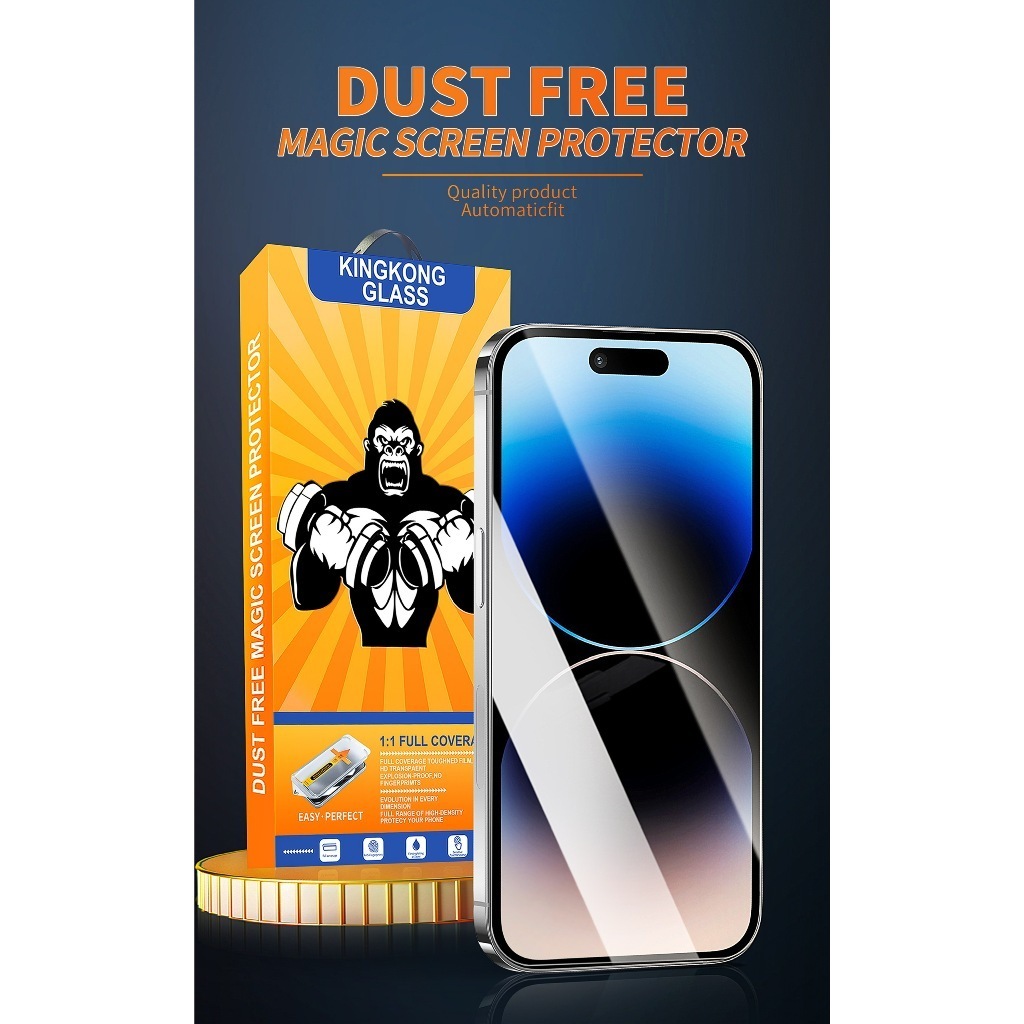 [ IPHONE 17 ] Cường Lực Trong Suốt/ Chống Nhìn Trộm Kingkong KTD Khung Tự Dán 9H Dành Cho Iphone X XS XSM 11 12 13 14 15