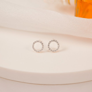 Khuyên tai bạc nữ LAMY Open Circle Earrings 3238 - Khuyên tai bạc ta