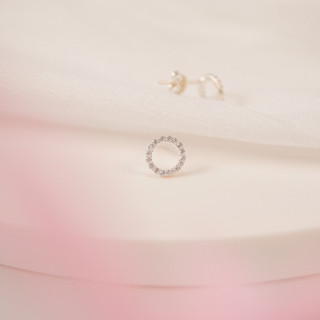 Khuyên tai bạc nữ LAMY Open Circle Earrings 3238 - Khuyên tai bạc ta