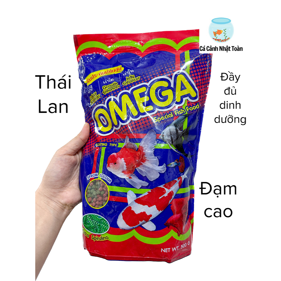 THỨC ĂN OMEGA 500G THÁI LAN CHO CÁ CẢNH
