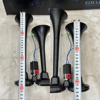 Còi hơi Sihai 2 loa điện 12v 24v, dùng cho xe có bình hơi.