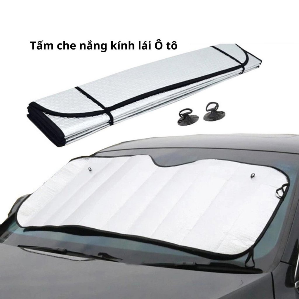 Tấm che nắng kính lái ô tô, bạt chắn nắng che chống nóng phủ kính lái ...