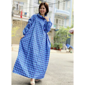 {Ảnh thật } ÁO MƯA BÍT HOA VĂN SỌC