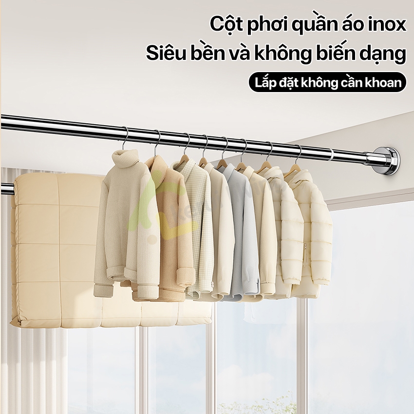 Thanh treo đa năng LUMERA không cần khoan đục,thanh treo đồ, thanh treo rèm cửa,thanh treo quần áo