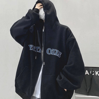 Áo Khoác Jacket Hoodie Zip Nỉ Thu Đông Nam Nữ YSTAOZIS Unisex Form Rộng
