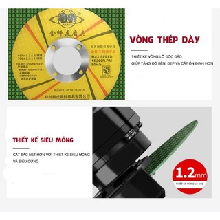 Đá cắt sắt inox LIGER 💪FREE SHIP💪 Lưỡi cắt sắt inox 107x1.2x100mm màu xanh 25 viên, 50 viên LIGER