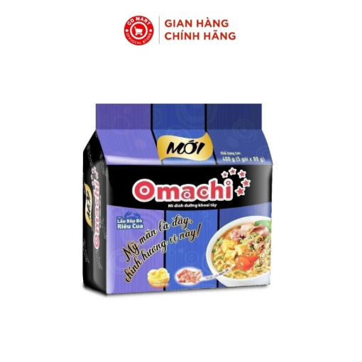 Mì Omachi Lẩu Bắp Bò Riêu Cua lốc 5 gói x 80g | Shopee Việt Nam