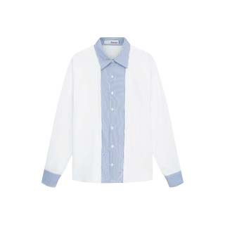 Áo Cardigan 67% Vải thun Phối Sơ Mi Form Oversize Unisex - WHITE HALF-BREED CARDIGAN