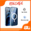 Ốp lưng iphone trong suốt sạc không dây từ tính KOLEAD P12 , 7 8 plus xsmax 11 12 13 14 15 Promax pro plus