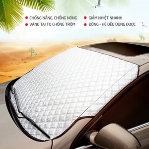 Tấm Chắn Nắng Kính Lái Ô Tô Tráng nhôm bạc phản nhiệt Loại Dày Chống Nóng Cao Cấp , Bảo Hành 6 Tháng