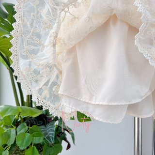 Set Áo Babydoll Hot Trend Thô Ren Thêu Mix Chân Váy Xoè Có Lót Quần Siêu Xinh Tiểu Thư