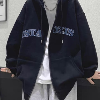 Áo Khoác Jacket Hoodie Zip Nỉ Thu Đông Nam Nữ YSTAOZIS Unisex Form Rộng