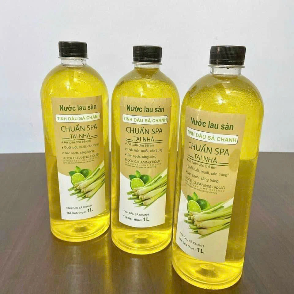 Nước Lau Sàn Spa Tinh Dầu Chanh Sả 1 Lit Và Gift 3,8kg Đủ Mùi. (Giao Ngẩu Nhiên). LMS