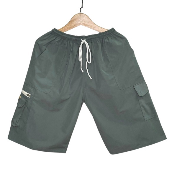 COMBO 3  QUẦN  Short Nam Kaki Túi Hộp Lưng Thun Co Giãn From Rộng Thoải Mái Có Túi Khóa Kéo .