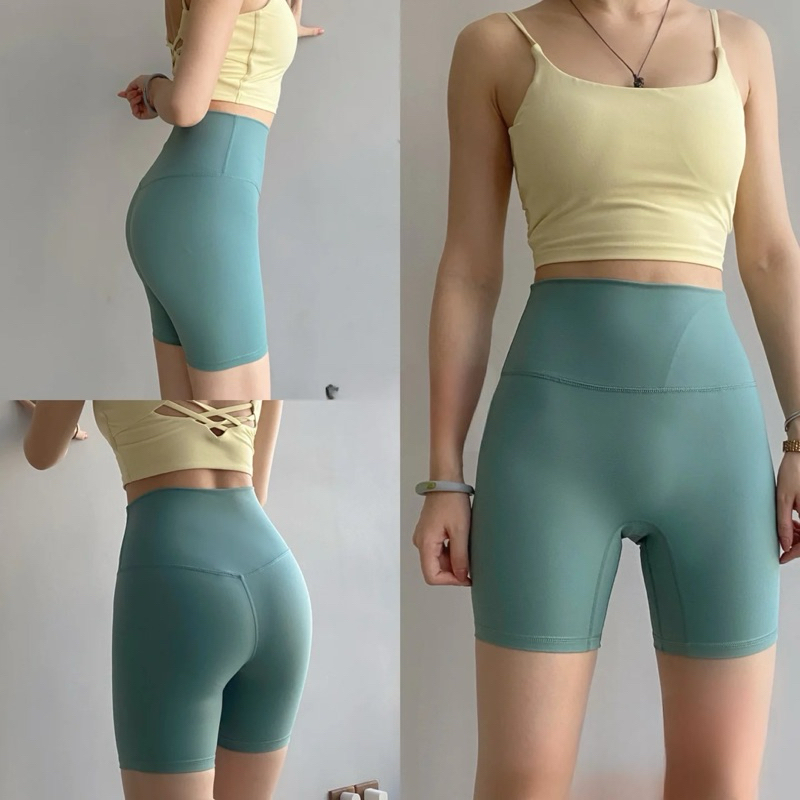Quần đùi biker thể thao tập Gym, Yoga, đạp xe Fit Her co dãn thoải mái cho nữ dài ngang đùi