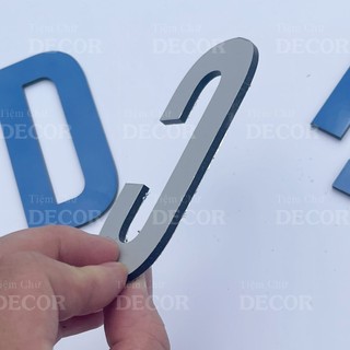 Chữ Alu Xanh Lam 10cm dày 3mm T1 In Hoa trang trí dán tường - biển quảng cáo