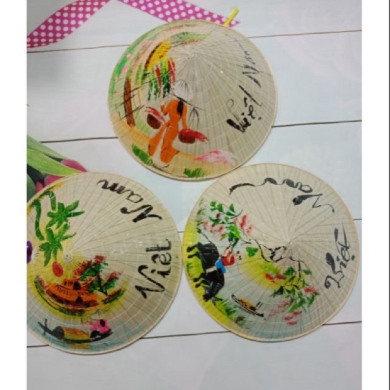 Nón Lá Vẽ Dễ Thương Cho Bé size 30cm- dành cho bé