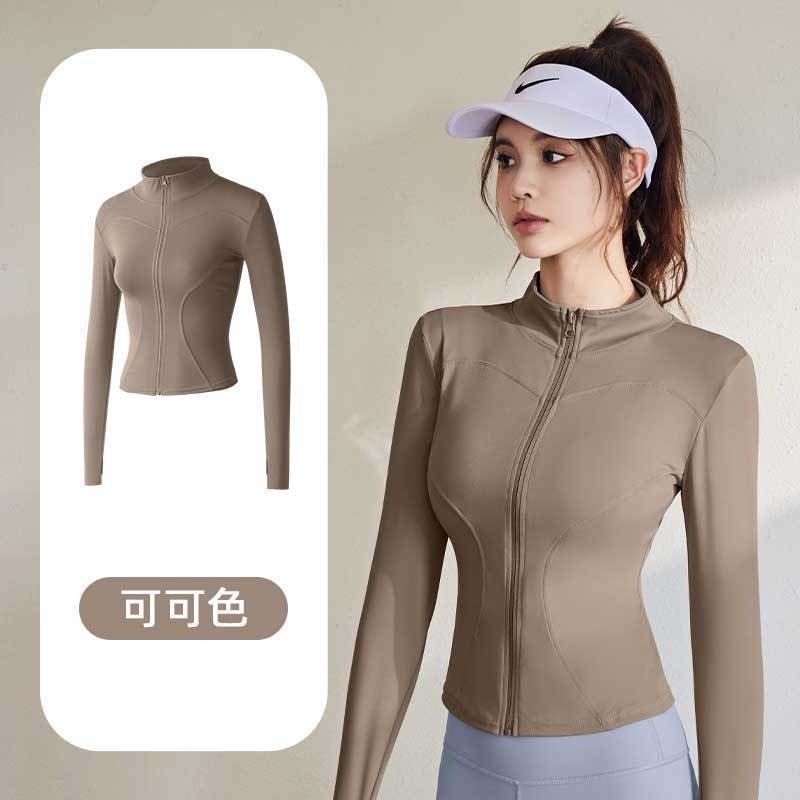 Áo khoác dày tay khóa kéo tập gym,yoga cao cấp GB209