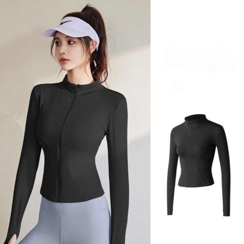 Áo khoác dày tay khóa kéo tập gym,yoga cao cấp GB209