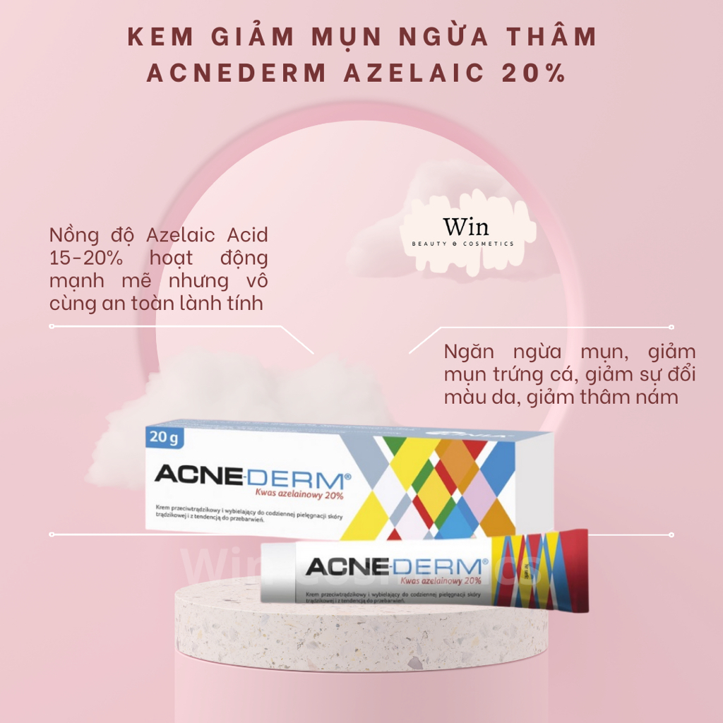 Kem Acnederm 20 Azelaic Acid Gi m M n L m Tr ng Da Shopee Vi t Nam