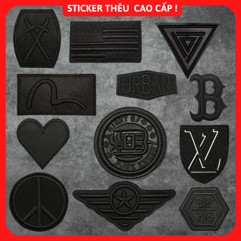 Sticker ủi áo cao cấp, miếng dán quần áo, Patch ủi, miếng vá quần áo ...