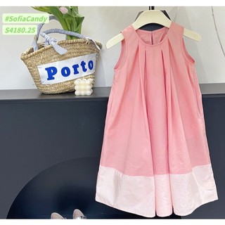 [ B&G ] Đầm bé gái màu hồng dáng suông size bé từ 10-45kg
