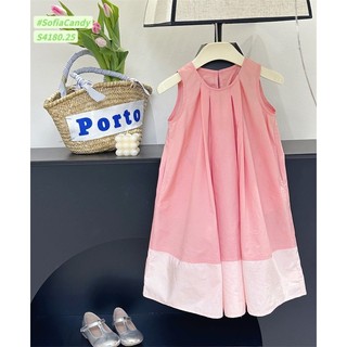 [ B&G ] Đầm bé gái màu hồng dáng suông size bé từ 10-45kg