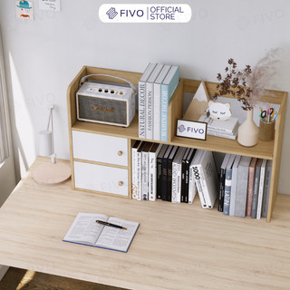 Kệ Sách Để Bàn Học FB21 FIVO Cao Cấp Màu Gỗ Và Walnut , Có Hộc Tủ Rộng Rãi, Dễ Dàng Lắp Ráp, Đa Dạng Mẫu Mã, Màu Sắc