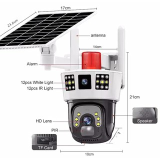 Camera 4G Năng Lượng Mặt Trời, Ip66 Chống Thấm Nước, Hoạt Động Ổn Định, Có Mic Thu Âm, Màu Ban Đêm