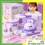 Đồ Chơi Nấu Ăn Đồ Chơi Dụng Cụ Đầu Bếp Nấu Ăn Thỏ Tím 20 Chi Tiết Kèm Bếp Bếp Nấu Ăn Đồ Chơi Cho Bé Gái - BỐ KHỦNG LONG