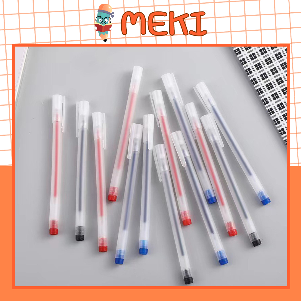 Combo 10 Bút Gel MEKI Bút Bi Nước Mực Gel Đen Xanh Đỏ Khô Nhanh Ngòi 0.5mm, Mực Đều, Nét Chữ Đẹp Đủ Màu | BigBuy360 - bigbuy360.vn