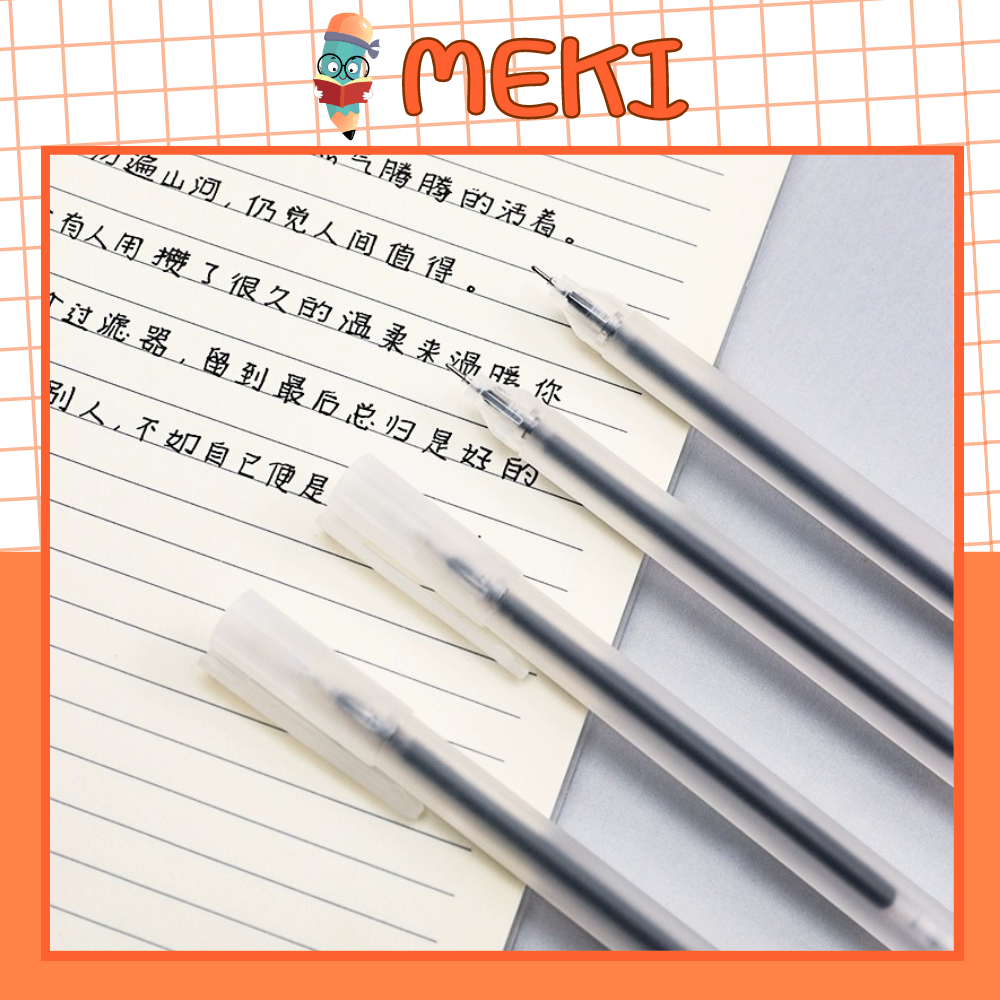Combo 10 Bút Gel MEKI Bút Bi Nước Mực Gel Đen Xanh Đỏ Khô Nhanh Ngòi 0.5mm, Mực Đều, Nét Chữ Đẹp Đủ Màu | BigBuy360 - bigbuy360.vn