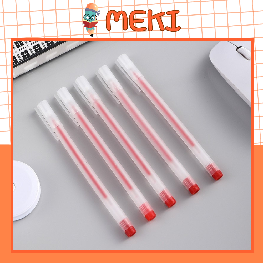 Combo 10 Bút Gel MEKI Bút Bi Nước Mực Gel Đen Xanh Đỏ Khô Nhanh Ngòi 0.5mm, Mực Đều, Nét Chữ Đẹp Đủ Màu | BigBuy360 - bigbuy360.vn