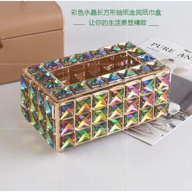 Crystal mô hộp phòng khách nhà vệ sinh sắt nghệ thuật mô hộp xe nhà hàng bàn ăn khăn giấy hộp