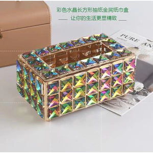 Crystal mô hộp phòng khách nhà vệ sinh sắt nghệ thuật mô hộp xe nhà hàng bàn ăn khăn giấy hộp