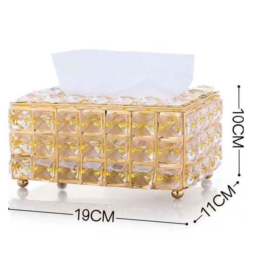 Crystal mô hộp phòng khách nhà vệ sinh sắt nghệ thuật mô hộp xe nhà hàng bàn ăn khăn giấy hộp