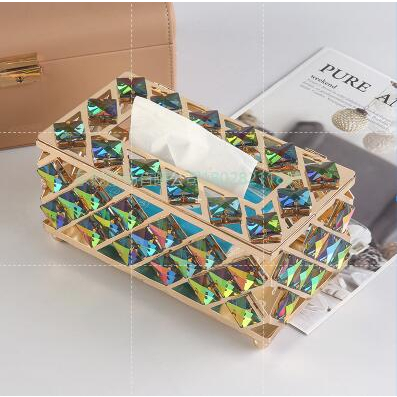 Crystal mô hộp phòng khách nhà vệ sinh sắt nghệ thuật mô hộp xe nhà hàng bàn ăn khăn giấy hộp