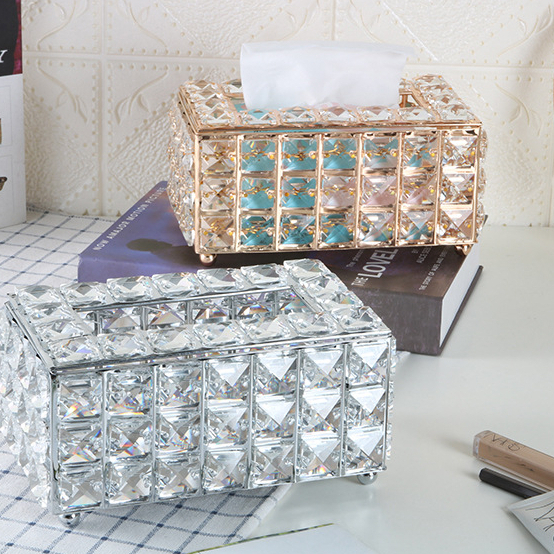 Crystal mô hộp phòng khách nhà vệ sinh sắt nghệ thuật mô hộp xe nhà hàng bàn ăn khăn giấy hộp