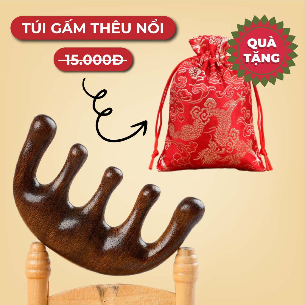 Lược massage đầu gỗ đàn hương giảm mệt mỏi Bellena LG1