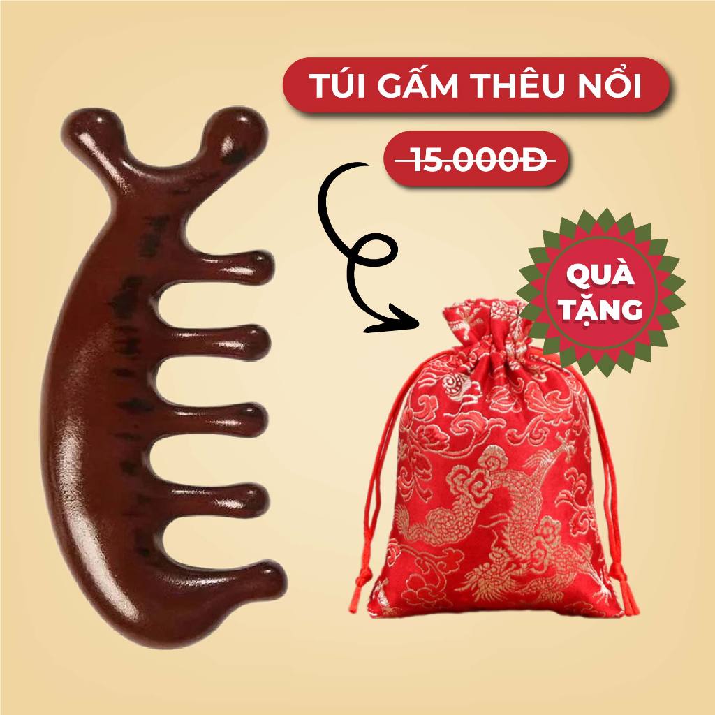 Lược massage đầu gỗ đàn hương giảm mệt mỏi Bellena LG1