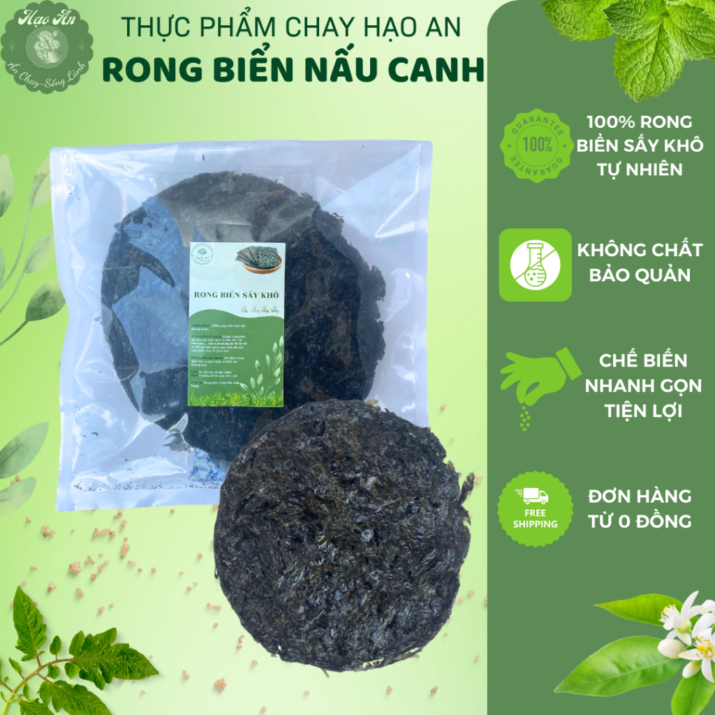 Rong Biển Nấu Canh, Rong biển sấy khô 100g 200g ,rong cháy tỏi, rong ...