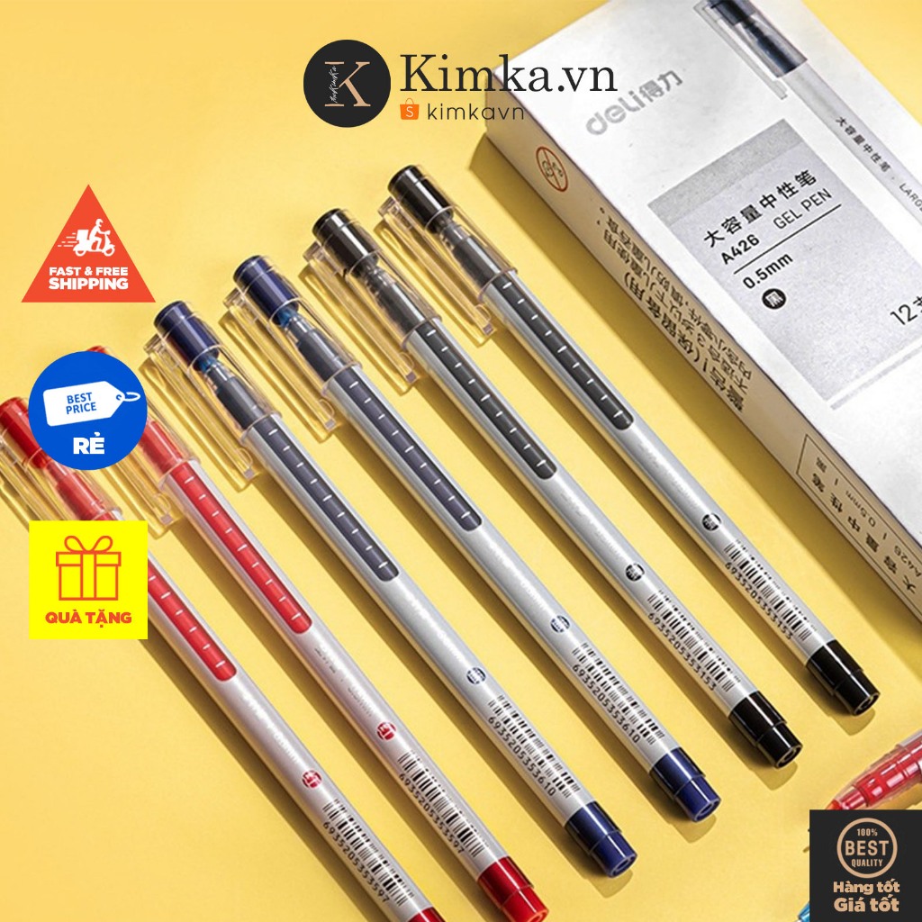 (714) Bút Bi Nước Gel Ngòi Kim 0,5mm Deli | Shopee Việt Nam