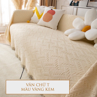 Khăn Phủ Sofa, Mền Đắp Thư Giãn, Thảm Trải Sàn, Decor Chụp Ảnh Loại Một Màu