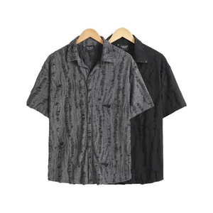 Áo Sơ Mi Nam GUDO Tay Ngắn Chất Liệu Cotton Thun Rách Thoáng Mát Thời Trang G08