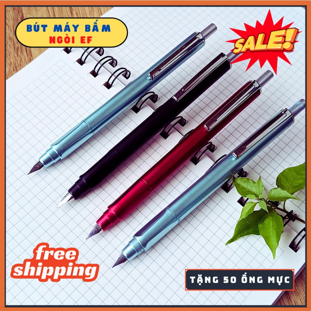 {TẶNG NGAY 50 ỐNG MỰC } + 3 BÚT NGÒI EF SIÊU TRƠN, KO GAI GIẤY, KO TẮC MỰC ,