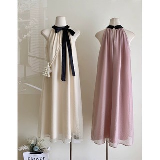 [SLIIHOMEWEAR] Váy sát nách+ cổ nơ dáng xoè điệu đà tạo cảm giác nhẹ nhàng thanh lịch